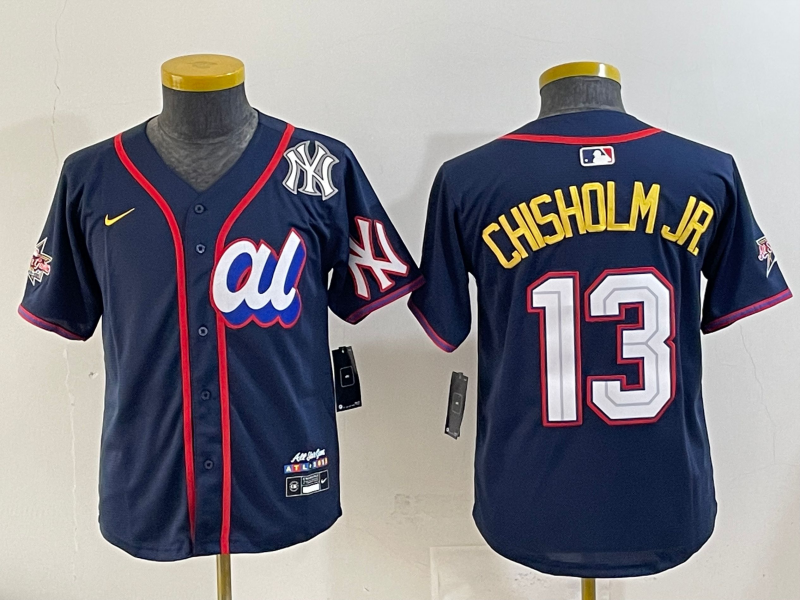 Youth 2025 New York Yankees #13  Chisholm Jr Nike MLB All Star Jersey style 725008->youth mlb jersey->Youth Jersey